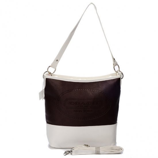 Coach Hamptons Medium Coffee Shoulder Bags AYO | Women - Click Image to Close